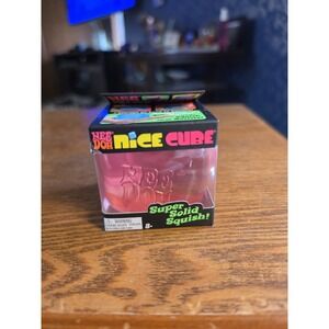 Nee Doh Nice Cube - Super Solid Squish! (Pink) - Brand‎ New/Factory Sealed!